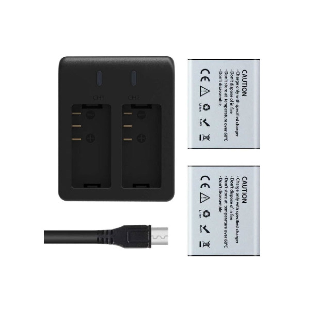 AKASO Charger and Dual Battery Kit