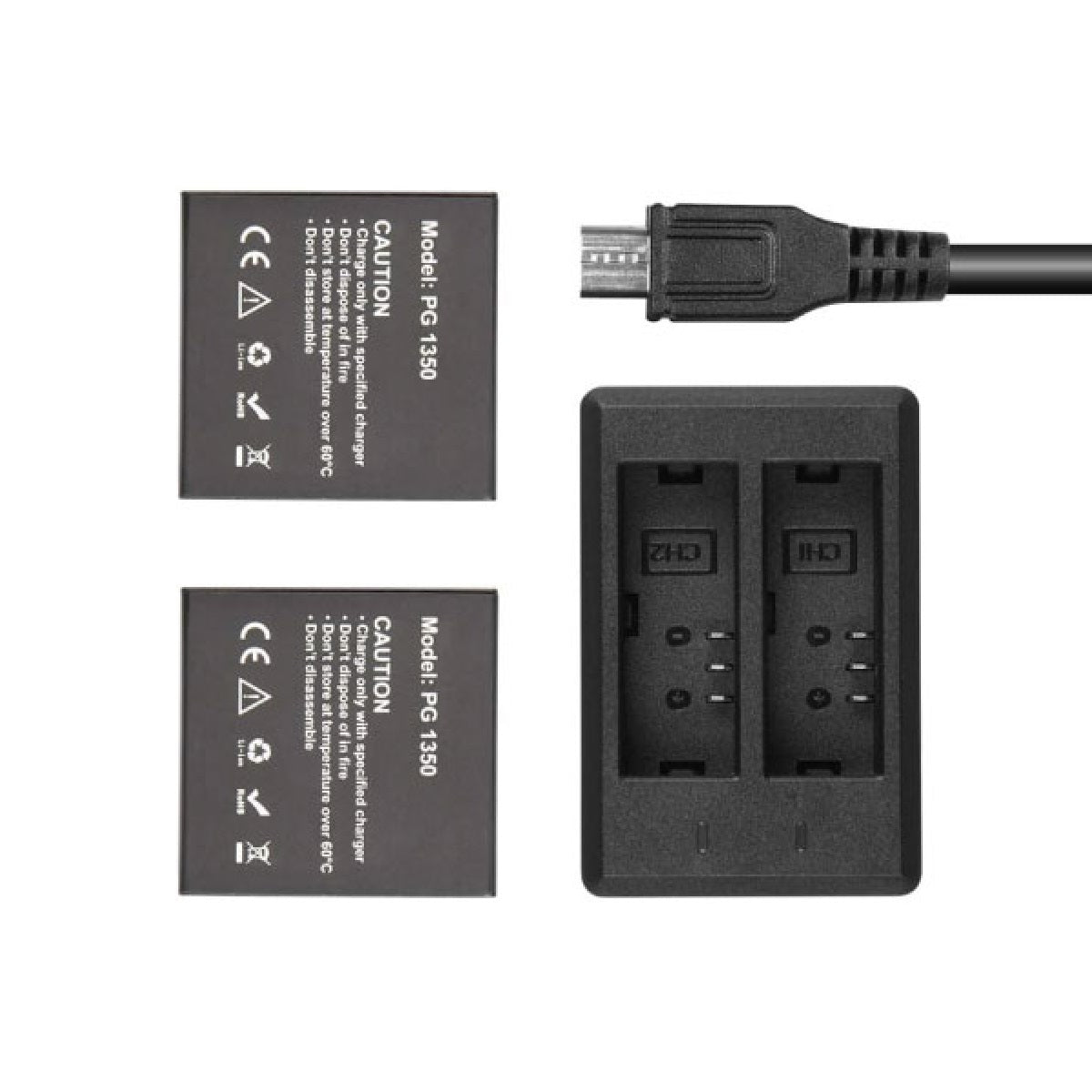 AKASO Charger and Dual Battery Kit