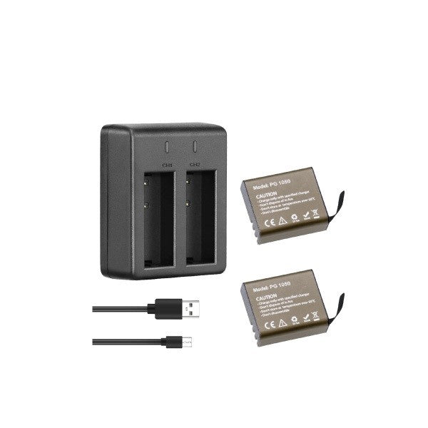 AKASO Charger and Dual Battery Kit